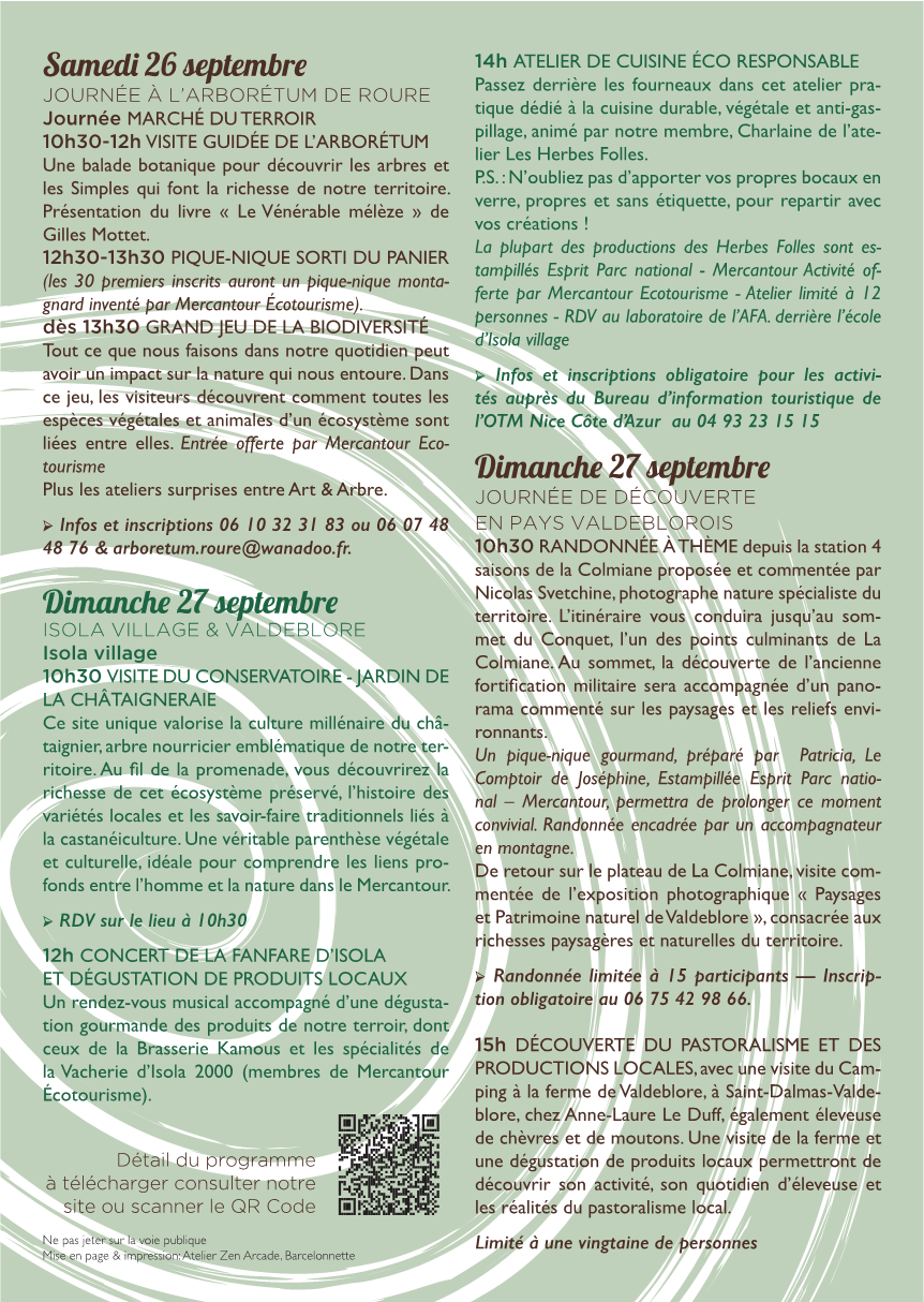 Flyer programme We Eco Tinée 20262