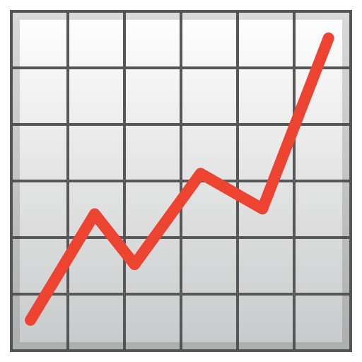 Graphique en hausse