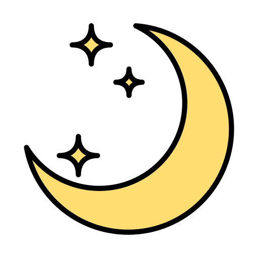 Icône croissant de lune